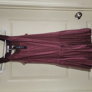 NWT MUR MUR size large burgundy dress